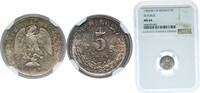 Mexico 5 Centavos Mexico Federal Republic 1905 Mo M 5 Centavos Silver (.903) (344000) 1.34g NGC MS 64 KM 400 -