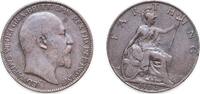 Great Britain 1 Farthing Great Britain United Kingdom 1904 1 Farthing - Edward VII Bronze Royal Mint (Tower Hill) (3628800) 2.75g VF KM 792 Sp 3992 -