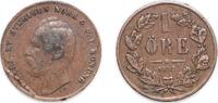 Sweden 1 Öre Sweden Kingdom 1872 LA 1 Öre - Carl XV Bronze 2.7g VF KM 705 -