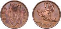 Ireland 1 Penny Ireland Republic 1941 1 Pingin Bronze Royal Mint (Tower Hill) (4680000) 9.28g VF KM 11 Sp 6643 -