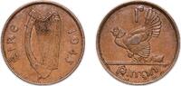 Ireland 1 Penny Ireland Republic 1943 1 Pingin Bronze Royal Mint (Tower Hill) (3360000) 9.46g XF KM 11 Sp 6643 -