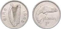 Ireland 2 Shillings Ireland 1965 2 Shillings / 1 Florin Copper-nickel Royal Mint (Tower Hill) 11.13g XF KM 15a Sp 6639 -