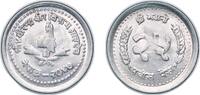 Nepal 25 Paisa Nepal Kingdom 2047 (1990) 25 Paisa - Birendra Bir Bikram (large type) Aluminium Mint Division of the Central Bank of Nepal Mint -