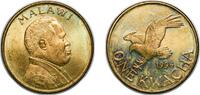 Malawi 1 Kwacha Malawi Republic 1996 1 Kwacha Brass plated steel 8.85g BU KM 28 -