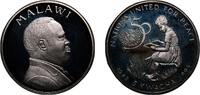 Malawi 5 Kwacha Malawi Republic 1995 5 Kwacha (United Nations; Silver Proof Issue) Silver (.925) 28.3g PF KM 23a -