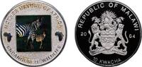 Malawi 10 Kwacha Malawi Republic 2004 10 Kwacha (Zebra) Silver plated copper-nickel (10000) 29.48g PF KM 60 -