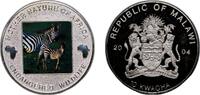 Malawi 10 Kwacha Malawi Republic 2004 10 Kwacha (Zebra) Silver plated copper-nickel (10000) 29.6g PF KM 60 -