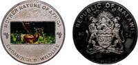 Malawi 10 Kwacha Malawi Republic 2004 10 Kwacha (Impala and Fawn) Silver plated copper-nickel 29.42g PF KM 89 Schön 80.8 -