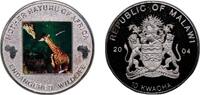 Malawi 10 Kwacha Malawi Republic 2004 10 Kwacha (Giraffe) Silver plated copper-nickel 29.4g PF KM 90 Schön 80.7 -