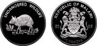 Malawi 10 Kwacha Malawi Republic 2005 10 Kwacha (Chevrotain) Silver plated copper-nickel 23.93g PF KM 81 -