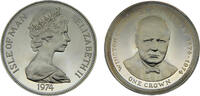 Isle of Man 1 Crown Isle of Man Dependency of the British Crownlocated Elizabeth II 1974 1 Crown 100th Anniversary of Winston Churchill -