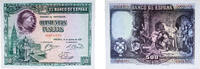 Spain 1928 500 Pesetas Paper AU P 77