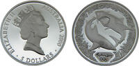 Australia 5 Dollars Australia Commonwealth Elizabeth II 2000 5 Dollars Elizabeth II 4th Portrait, Sydney 2000 Series, Great White Sharks & Coral -