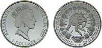 Australia 5 Dollars Australia Commonwealth Elizabeth II 2000 5 Dollars Elizabeth II 4th Portrait, Sydney 2000 Series, Kangaroo & Grasstrees -