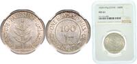 British Palestine 100 Mils British Palestine 1939 100 Mils Silver (.720) (1500000) NGC MS 61 KM 7 Schön 7 Aharoni 7 Haffner PMC-52 -