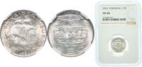 Portugal 2.50 Escudos Portugal Second Republic 1951 2.50 Escudos Silver (.650) (4000000) 3.5g NGC MS 66 KM 580 -