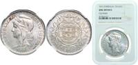 Portugal 1 Escudo Portugal First Republic 1915 1 Escudo Silver (.835) Imprensa Nacional - Casa da Moeda, Lisbon (1818000) 25g NGC UNC KM 564 Gome -
