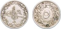 Egypt 5⁄10 Qirsh Egypt 1884 (AH1293 ) 5⁄10 Qirsh - Abdul Hamid II Copper-nickel (75% Copper, 25% Nickel) (7003000) 3.88g XF KM 291 Schön 5 MHC 1 -