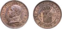 Spain Centimo Spain Kingdom 1912 *2 PCV 1 Centimo - Alfonso XIII (5th portrait) Bronze (95% copper, 4% tin, 1% zinc) (2109000) 1.09g UNC KM 7 -
