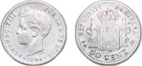 Spain 50 Centimos Spain Kingdom 1896 *9-6 PGV 50 Centimos - Alfonso XIII (3rd portrait) Silver (.835) (296930) 2.48g XF KM 705 -
