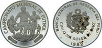 Peru 5000 Soles Oro Peru Republic 1982 5000 Soles Oro World championship football -