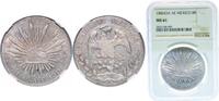 Mexico 8 Reales Mexico Federal Republic 1886 Oa AE 8 Reales Silver (.903) Oaxaca Mint (120000) 27.07g NGC MS 61 KM 377 -