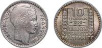 France 10 Francs France Third Republic 1938 10 Francs Silver (.680) (14090181) 9.97g UNC Franc 2014 360 KM 878 Gad 1789 801 Schön 205 -