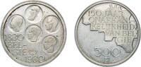 Belgium 500 Francs Belgium Kingdom 1980 500 Francs (Independence; Dutch text) Silver (.925) clad copper-nickel (7.5% copper + 75% copper, 25% nicke -