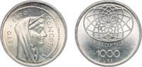 Italy 1000 Lire Italy Republic 1970 R 1000 Lire (Capital Rome) Silver (.835) Rome Mint (3011000) 14.58g UNC KM 101 -