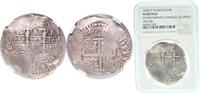 Bolivia 8 Reales Bolivia Spanish colony 1653 P E-PH 8 Reales - Philip IV Silver (.931) Potosi Mint 25.69g NGC VF KM 21 -