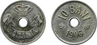 Romania 10 Bani Romania 1906 J 10 Bani - Carol I Copper-nickel Hamburg Mint (17000000) 3.9g AU KM 32 Schön 35 -