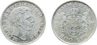 Romania 200 Lei Romania 1942 200 Lei - Mihai I Silver (.835) Bucharest Mint (30025000) 6.12g XF KM 63 Schön 79 -