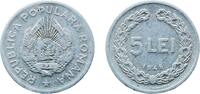 Romania 5 Lei Romania People's Republic 1948 5 Lei Aluminium 1.47g XF KM 77 -