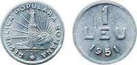 Romania 1 Leu Romania People's Republic 1951 1 Leu Aluminium 0.6g UNC KM 78a Schön 92a -
