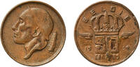 Belgium 50 Centimes Belgium 1958 50 Centimes (Dutch text) Bronze (95% Copper, 3% Tin, 2% Zinc) Royal Mint of Belgium (19480000) 2.73g XF KM 145 KM -