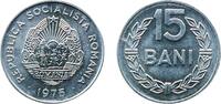 Romania 15 Bani Romania Socialist Republic 1975 15 Bani Aluminium Bucharest Mint 0.94g UNC KM 93a Schön 115a -