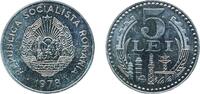 Romania 5 Lei Romania Socialist Republic 1978 5 Lei Aluminium (99.5% Aluminium) Bucharest Mint 2.7g UNC KM 97 Schön 119 -