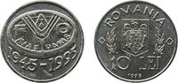 Romania Romania Republic 1995 10 Lei (FAO) Nickel plated steel Bucharest Mint (200000) 4.63g UNC  KM 117.1 KM 117.2 Schön 133 10 Lei 1995 Bucharest M