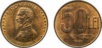 Romania 50 Lei Romania Republic 1991 50 Lei Brass plated steel Bucharest Mint (29600000) 5.88g UNC KM 110 Schön 127 -