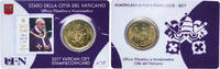 Vatican City 50 Euro Cents Vatican City 2017 R 50 Euro Cents Coin Cards- Francis Nordic gold (89% Copper, 5% Aluminium, 5% Zinc, 1% Tin) Rome Mint (130000) -