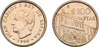 Spain 100 Pesetas Spain Kingdom 1996 M 100 Pesetas - Juan Carlos I (National Library) Aluminium bronze (88.4% copper, 5% nickel, 5% aluminium, 1% -
