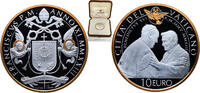 Vatican City 10 Euros Vatican City City State 2023 R 10 Euro – Francis (Benedict XVI) Gold (.9995) plated silver (.925) Rome Mint (1500) 22g PF KM 58 -
