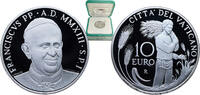 Vatican City 10 Euros Vatican City City State 2013 R 10 Euro - Francis (50th World Day of Prayer for Vocations) Silver (.925) Rome Mint (5999) 22g PF -