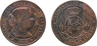 Spain 2½ Escudo cents Spain Kingdom 1868 OM 2½ Centimos de Escudo - Isabel II Bronze Seville Mint 5.83g VF KM 634.5 -