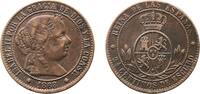 Spain 2½ Escudo cents Spain Kingdom 1868 OM 2½ Centimos de Escudo - Isabel II Bronze Barcelona Mint 6.49g XF KM 634 Cal 638 -