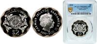 United Kingdom 2 Dollars Cayman Islands British Overseas Territory 2000 2 Dollars - Elizabeth II (Millennium) Silver (.999) Royal Mint (30000) 15.55g PCG -