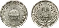 Hungary 10 Fillér Hungary Kingdom 1893 KB 10 Fillér - Francis Joseph I Nickel Kremnica / Körmöcbánya / Kremnitz Mint (15753070) 2.99g AU KM 482 S -