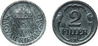 Hungary 2 Fillers Hungary 1943 BP 2 Fillér - Miklós Horthy Zinc Hungarian mint (37000000) 2.01g UNC KM 519 Schön 31 ÉH 1524 H 2257 Adamo P2.3 -