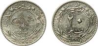 Ottoman Empire 20 Para Ottoman Empire AH1327 (1912) ٤ 20 Para - Mehmed V (Reshat right of Toughra) Nickel Konstantiniyye / Qustantiniyah Mint 3.96g A -