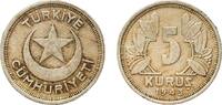 Turkey 5 Kuruş Turkey Republic 1943 5 Kuruş Copper-nickel (75% Copper, 25% Nickel) Istanbul Mint (15360000) 3.98g XF KM 862 Schön 368 -